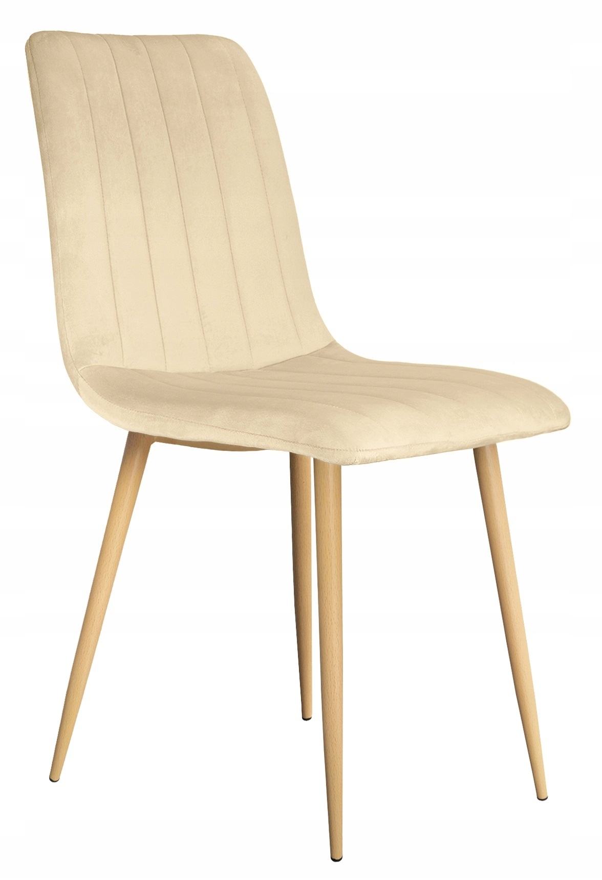 Beżowe krzesło tapicerowane do stołu jadalni salonu kuchni nowoczesne