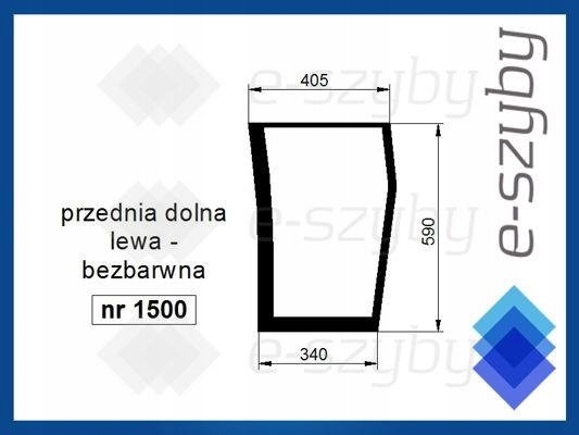sklo Mf série 4200 4300 přední spodní levé