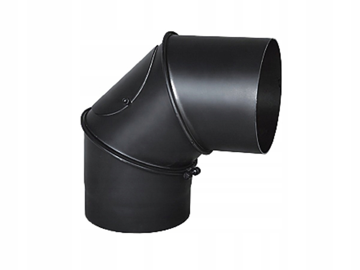 Kolano spalinowe kominowe Kol 120/90 czarne 120 mm Prodmax-Zdjęcie-0