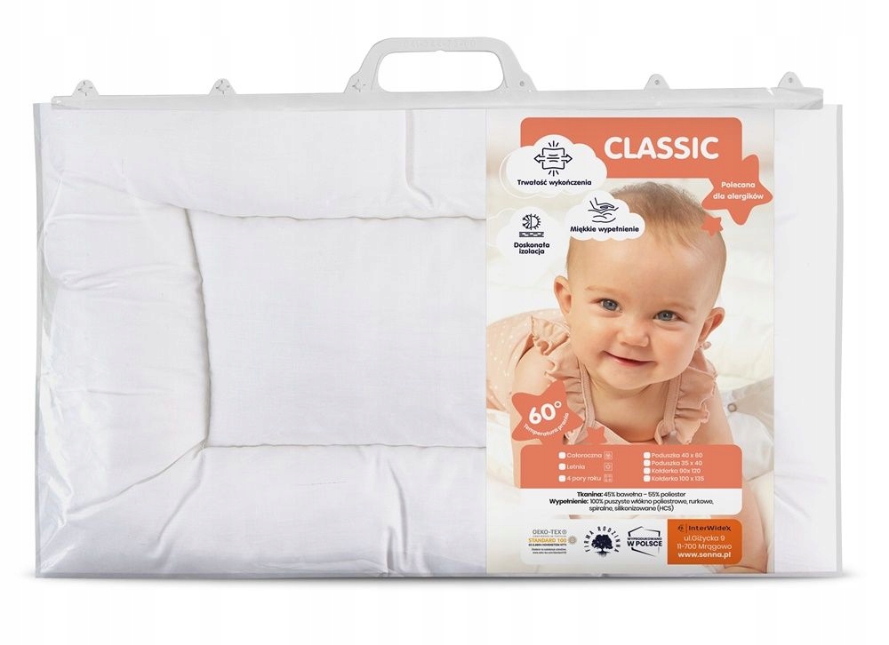 Poduszka dziecięca 40x60 Classic 150g Inter-Widex Wyrób medyczny nie