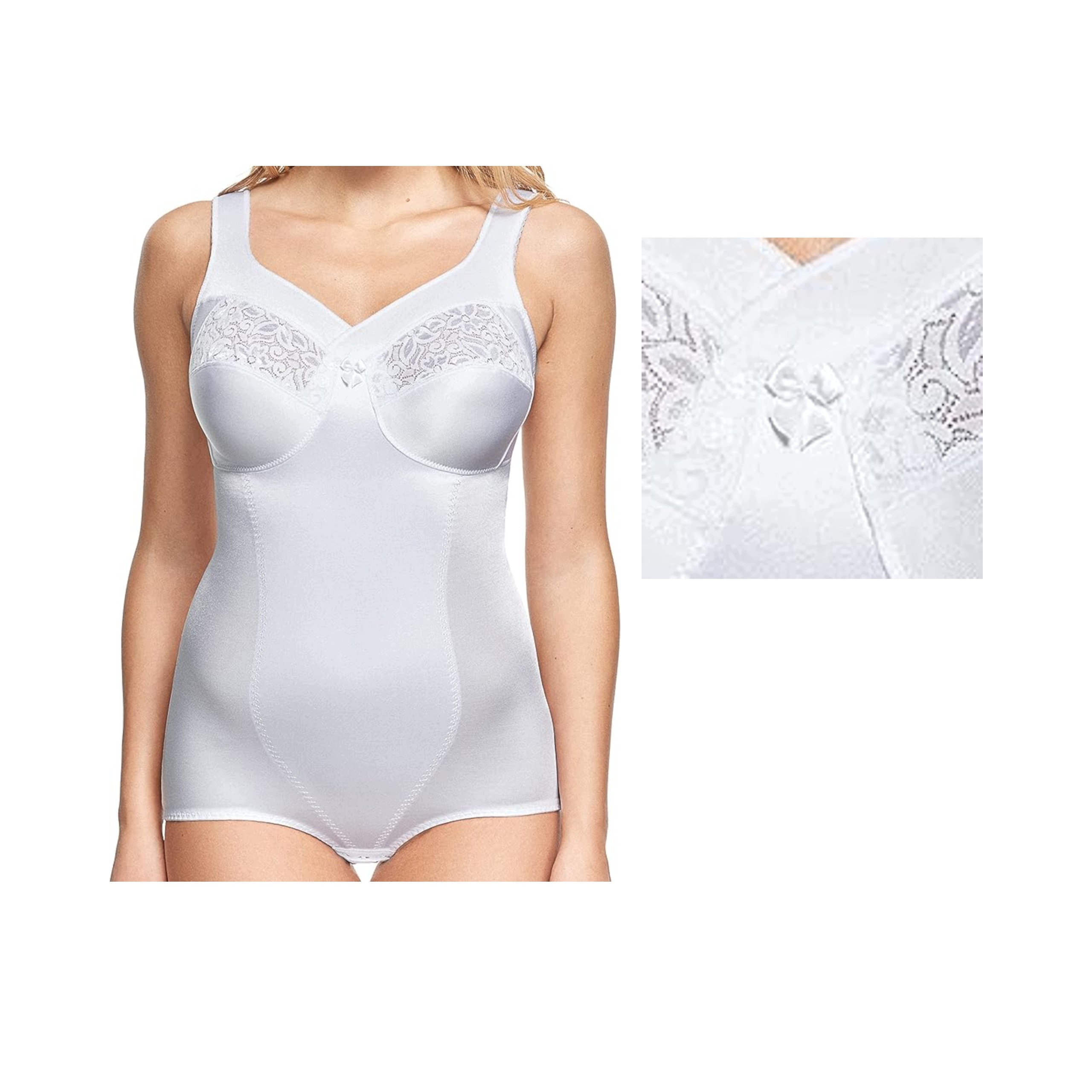 Susa Classics Dámské Modelovací Body Korselet Bílá Bez Kostic 110B