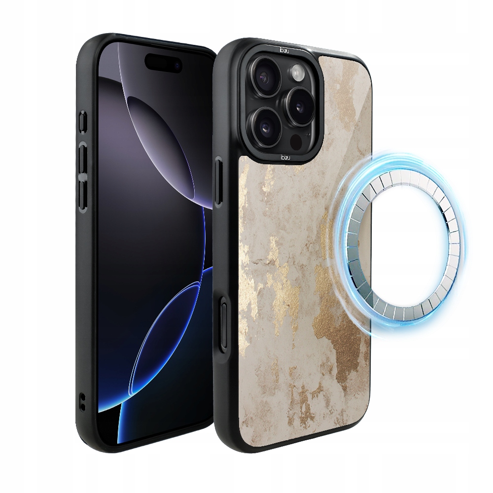 Pouzdro pro iPhone 16 Pro Ibizu DropGuard Matt s MagSafe, šampaňské zlato