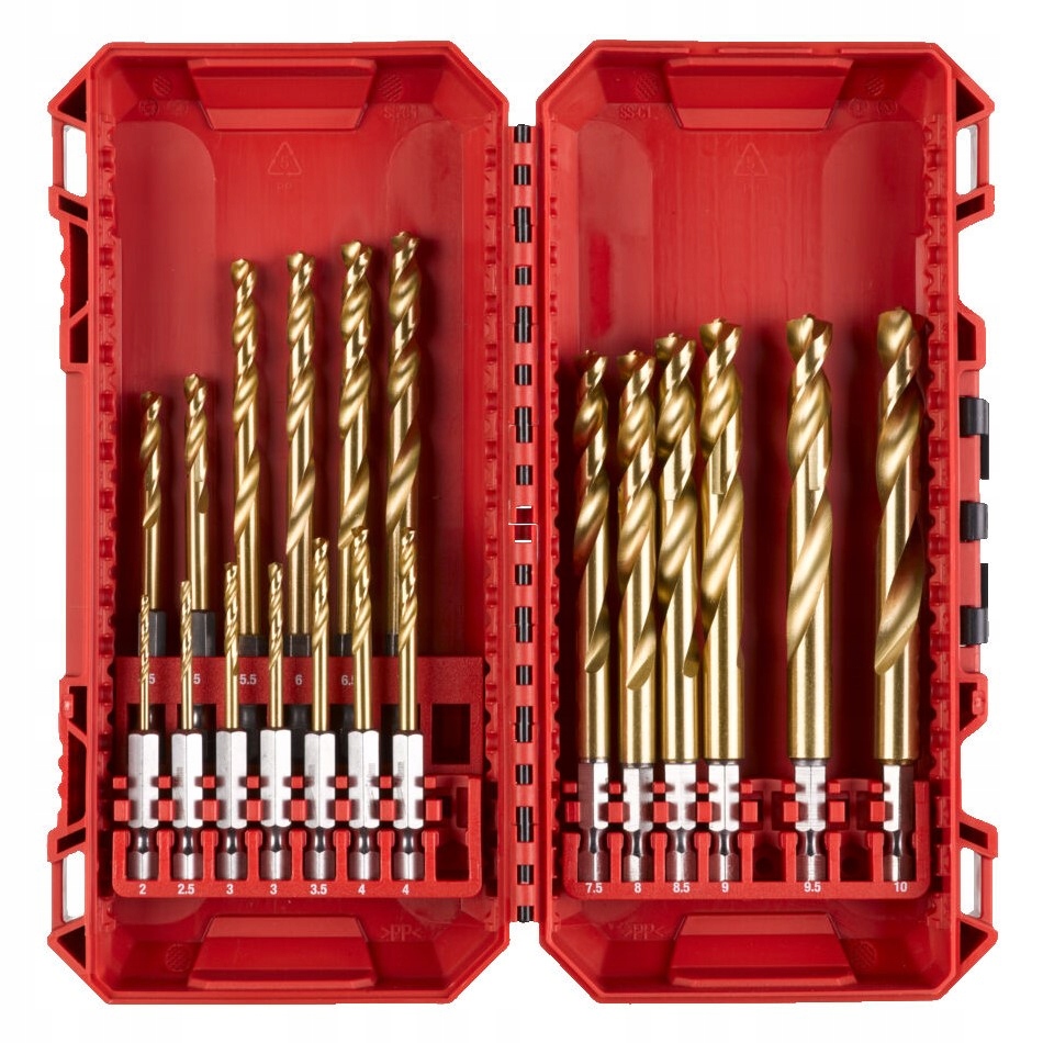 Mocne Wiertła Udarowe Do Metalu 2-10MM 19SZT Shockwave Hss-g Zestaw Wierteł