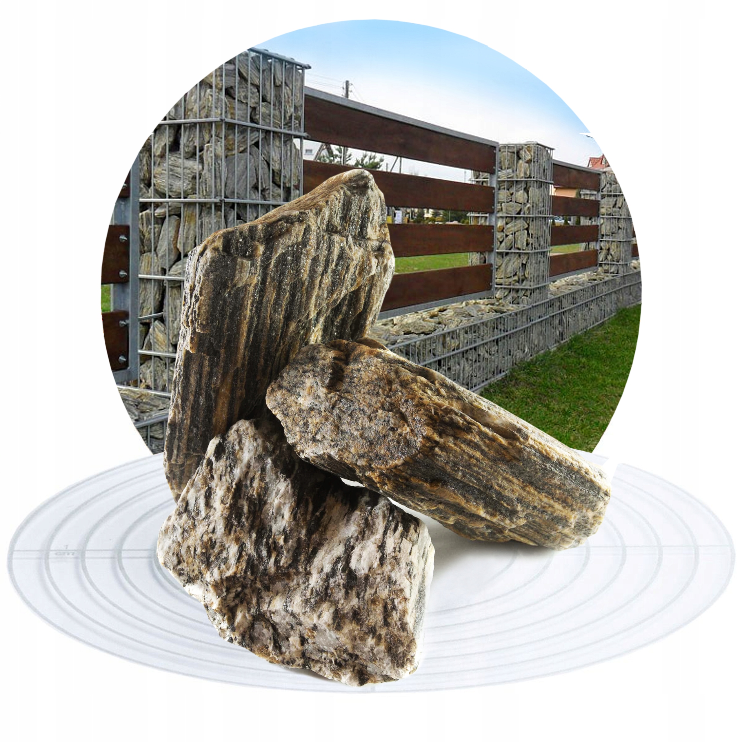 

Kora Kamienna Duże Kamienie Ogród Gabion 25KG