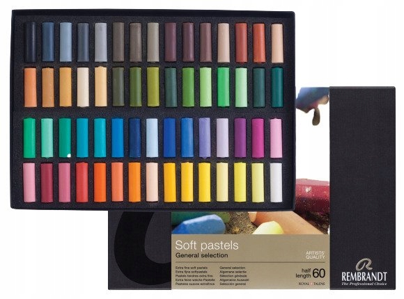 Kreslící sada pastely měkké suché Rembrandt 60 barev jako dárek