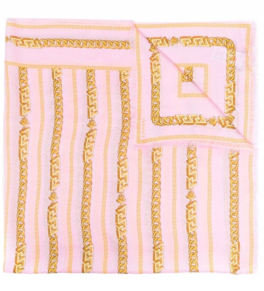 Versace Chain-Link Print Scarf Šátek
