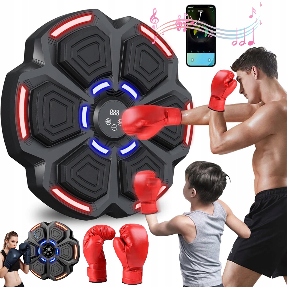 Hudební Boxovací Stroj Bluetooth Led Počítadlo Trénink Koordinace