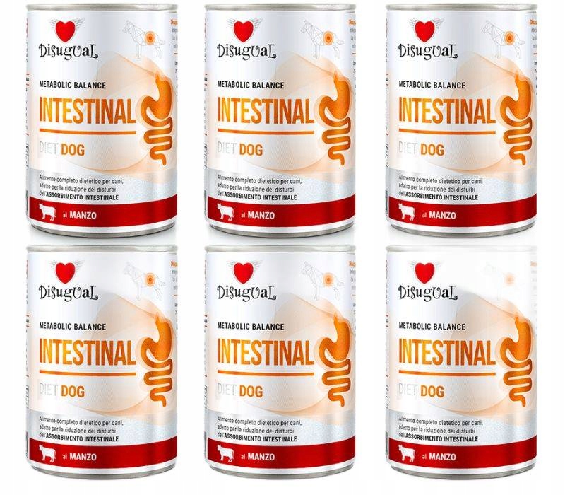 Levně Disugual Psi Krmivo Vlhké Veterinární Intestinal Střeva Hovězí 6x400g