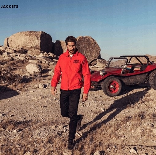Kurka DEUS ex Machina Caballero Red 2XL Długość do pasa