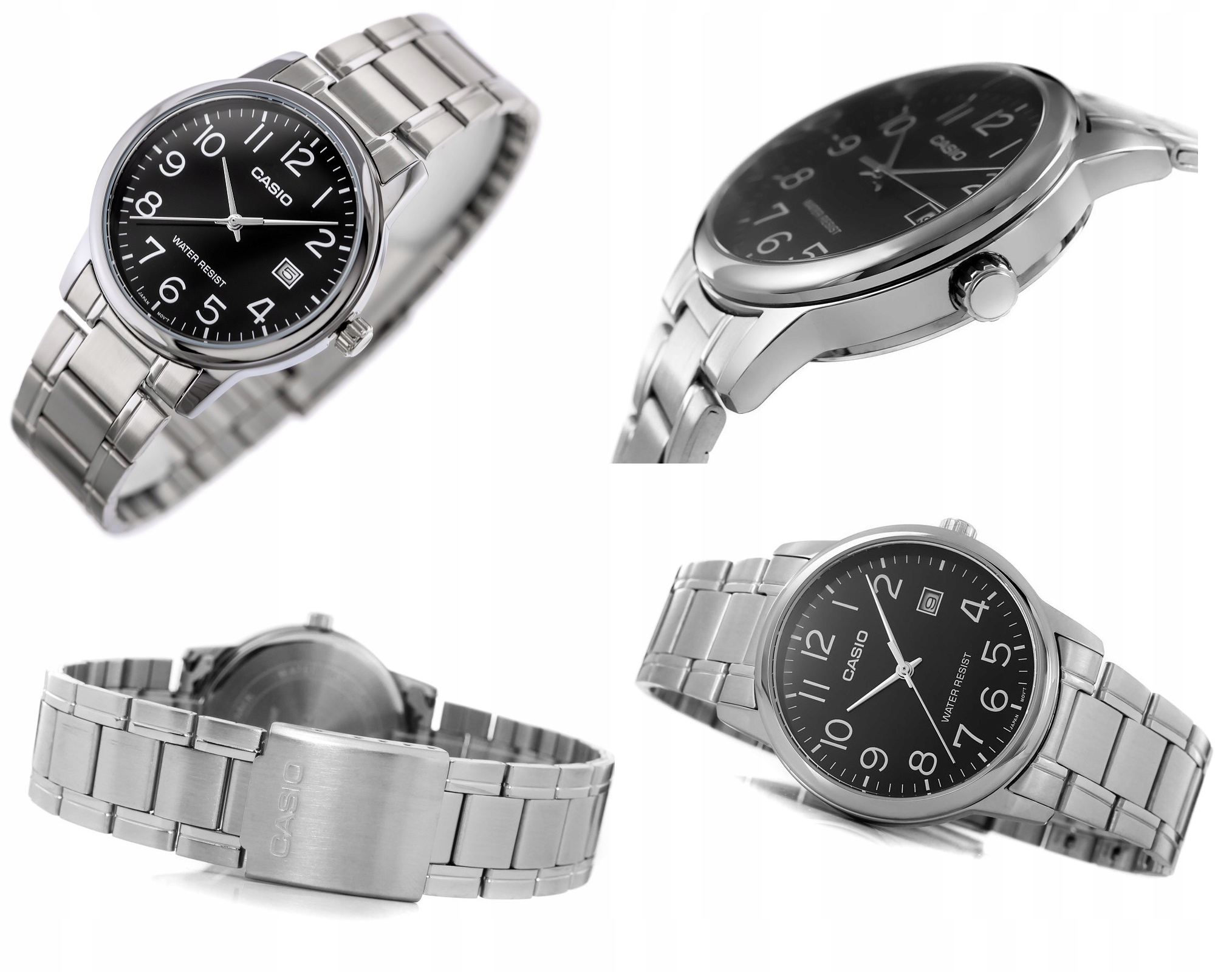 ZEGAREK MĘSKI CASIO BARON +BOX +GRAWER datownik bransoleta srebrny ...