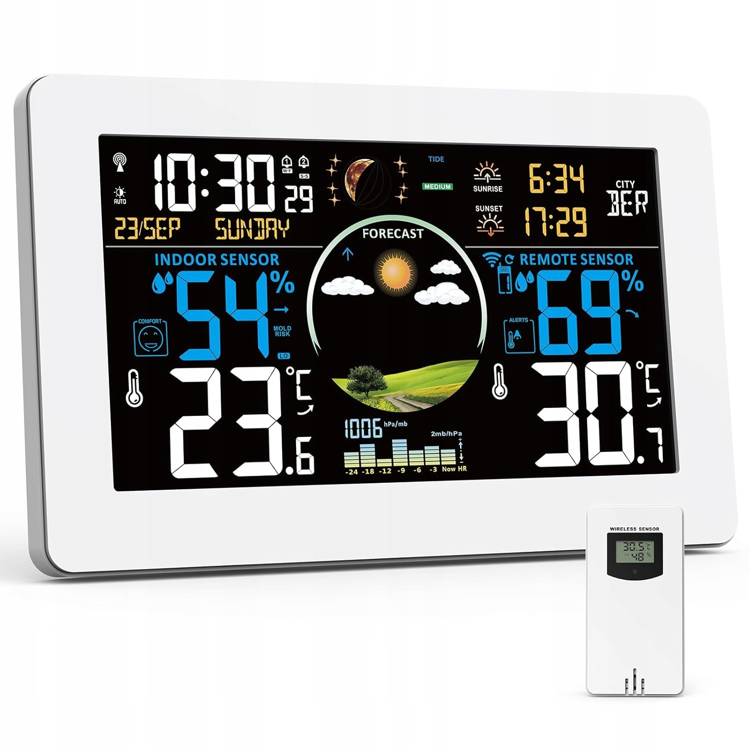 Bezdrátová Meteorologická Stanice Wifi Barometr LCD
