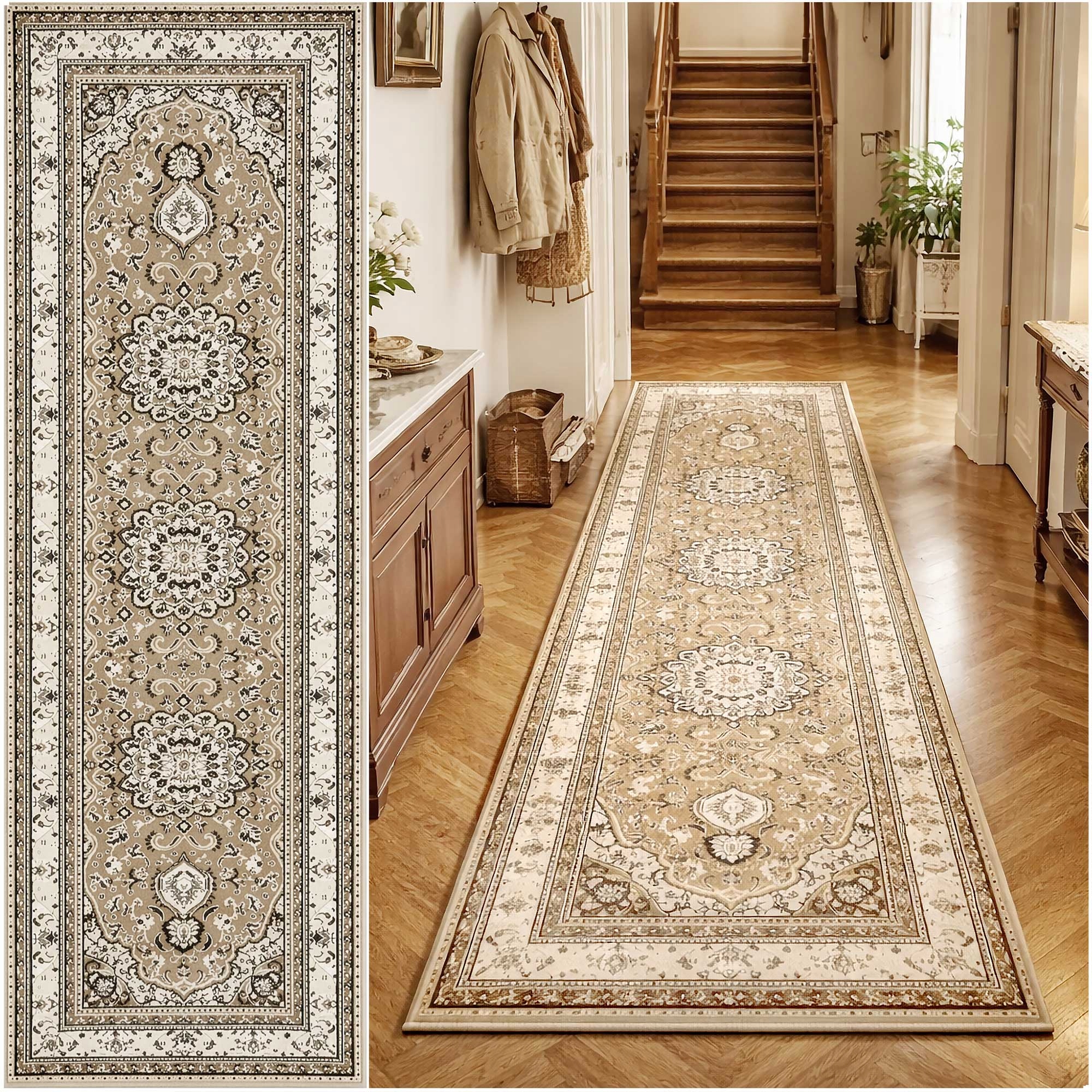 Klasický Koberec Běhoun Do Předsíně Venezia Hnědý Koberec Běhoun Na Chodbu 80x250