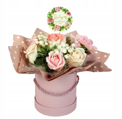 VIRÁGDOBOZ VIRÁGOK SZAPPAN AJÁNDÉK PEDAGÓGUS NAP BALLAGÁS