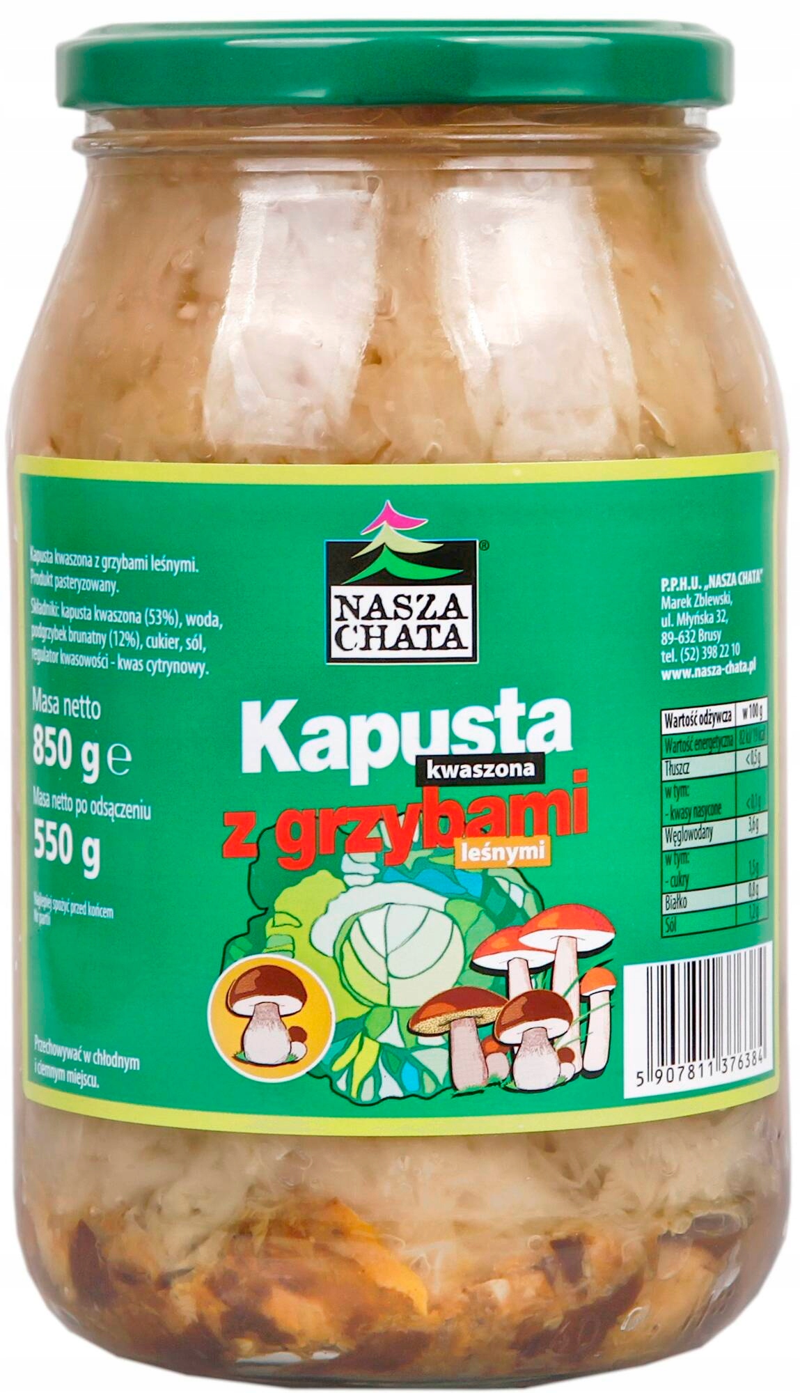 Kysané zelí s lesními houbami 850 g Naše chata