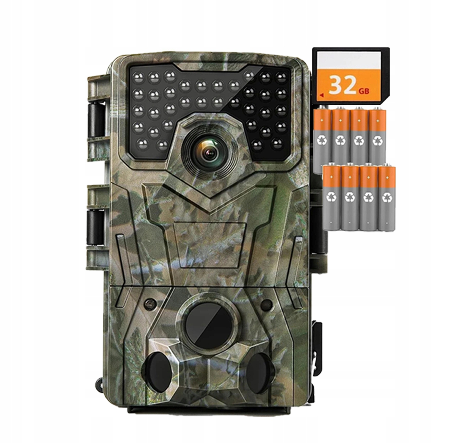 Lesní kamera voděodolná Ir noční režim pro lov v lese s 32G a bateriemi