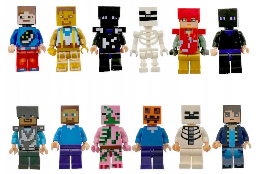 DUŻY ZESTAW XXL FIGUREK MINECRAFT 24 FIGURKI + AKCESORIA KLOCKI LUDZIKI Marka Minecraft