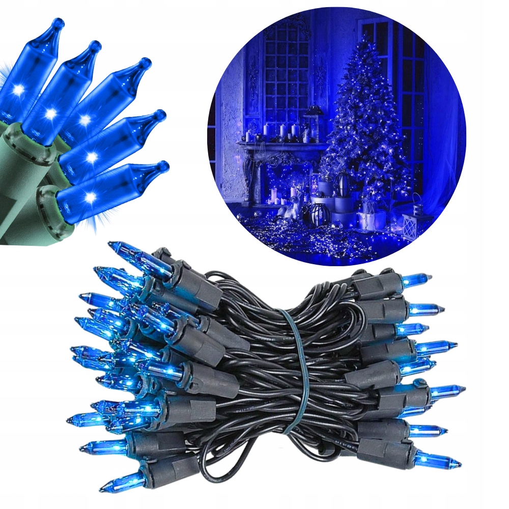 LAMPKI ŚWIATEŁKA CHOINKOWE TRADYCYJNE ŻARÓWKOWE 100 ŚWIĘTA OŚWIETLENIE