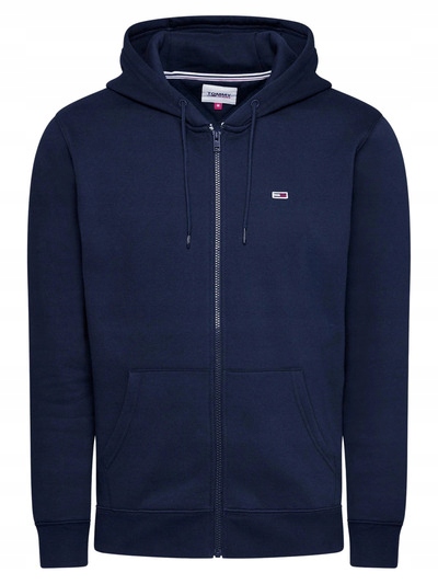 Tommy Jeans mikina s modrým zapínáním na zip Black Iris, Velikost XXL