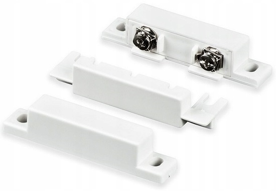 KONTAKTRON CZUJKA CZUJNIK MAGNETYCZNY NAWIERZCHNIOWY ZACISKI ŚRUBOWE BIAŁY
