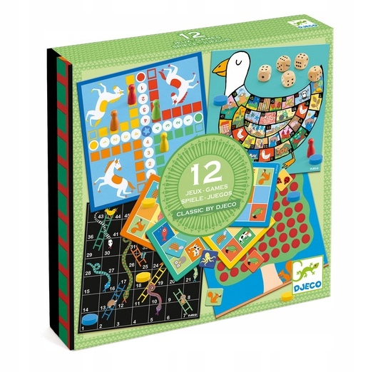 Djeco: Zestaw 12 gier Classic Box 4+ 5218