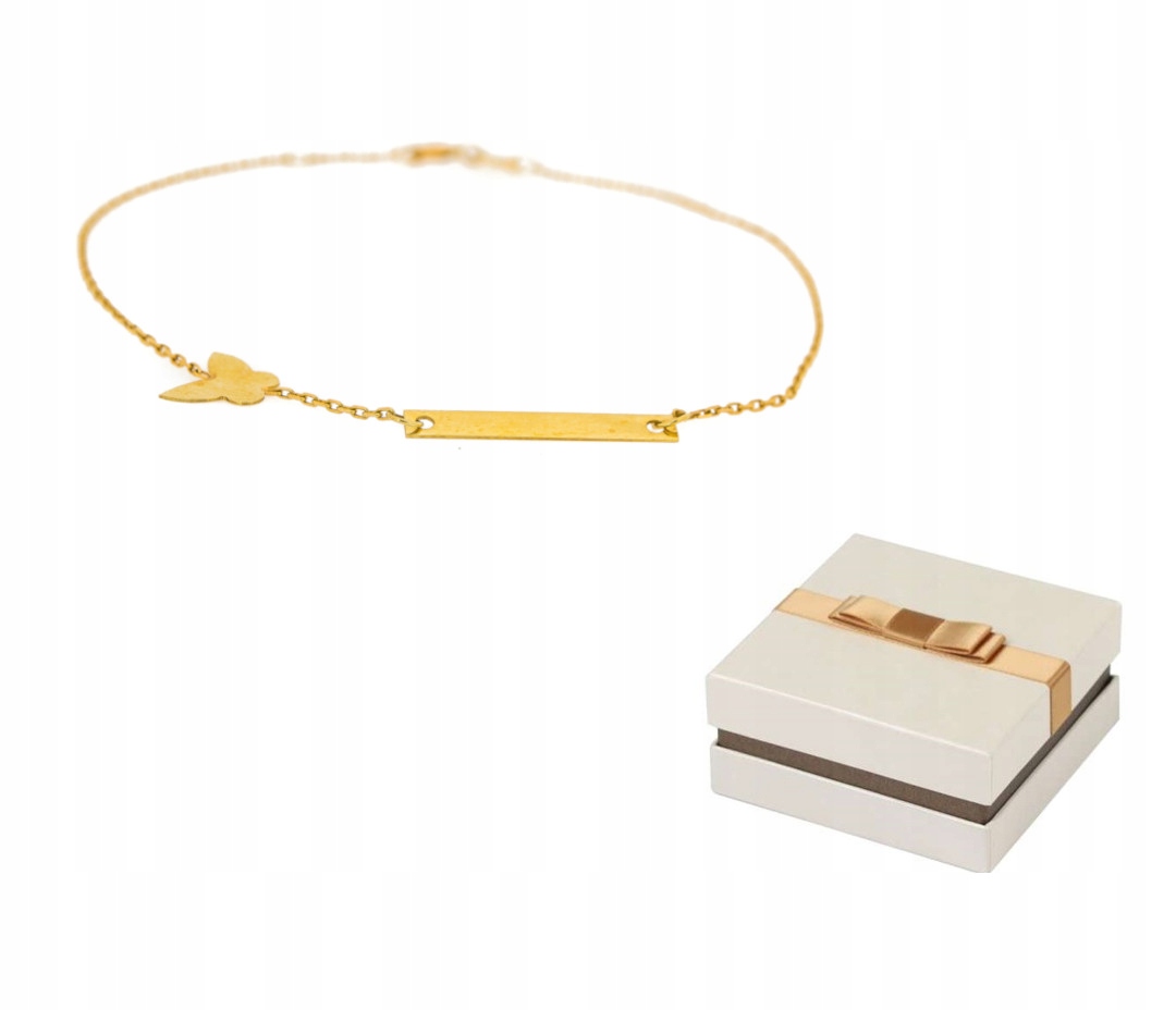 Zlatý náramek Motýl BZ133