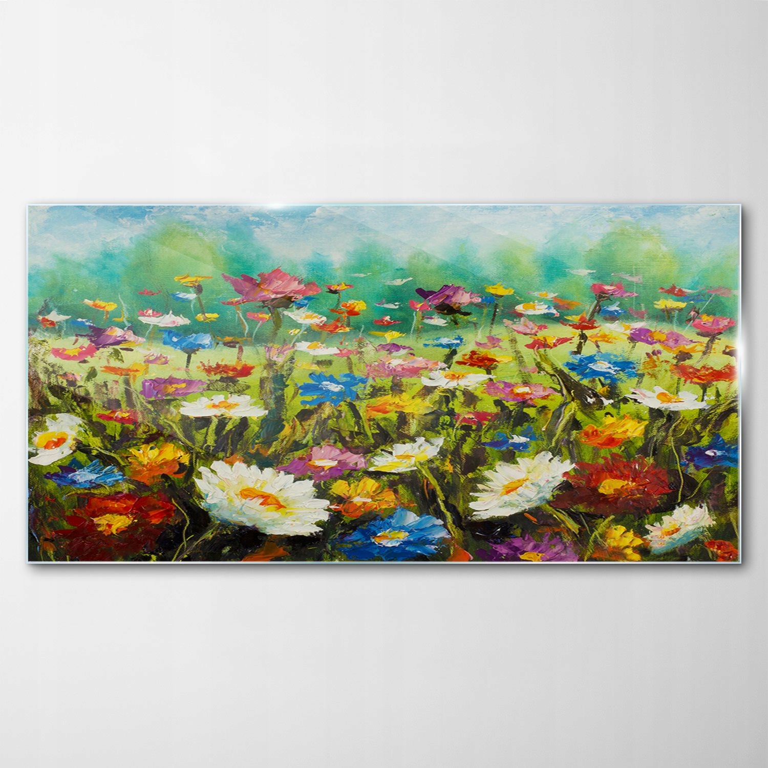 

Obraz Szklany Dekor Łąka Pole Kwiaty Natura 140x70
