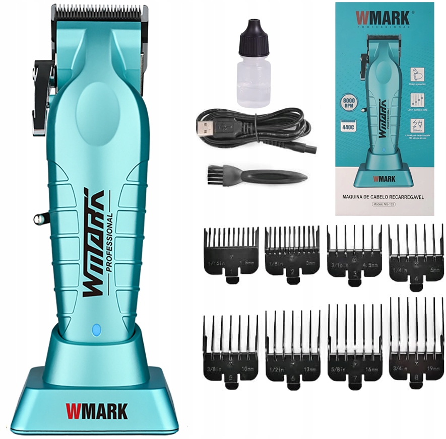 Wmark NG-133 Barber Profesjonalna maszynka do włosów i brody ostrza DLC