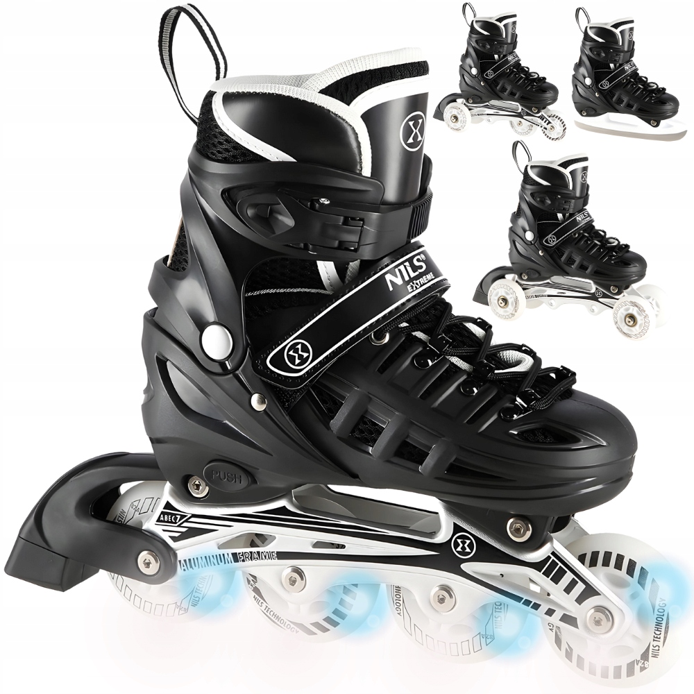 4w1 Rolki Łyżwy Z Wymienną Płozą Regulowane 39-42