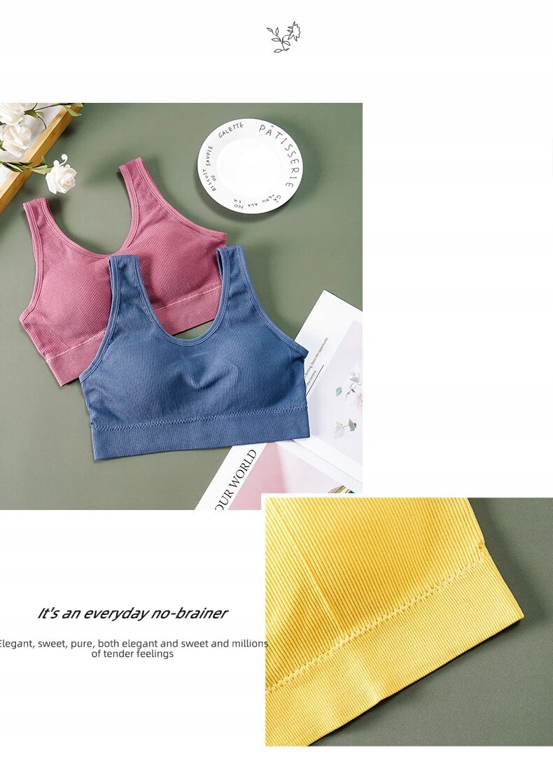 Seamless Bra Top For Women Bralette Sports Top Sexy Lingerie Comfy Bra  Female Push Up Brassiere