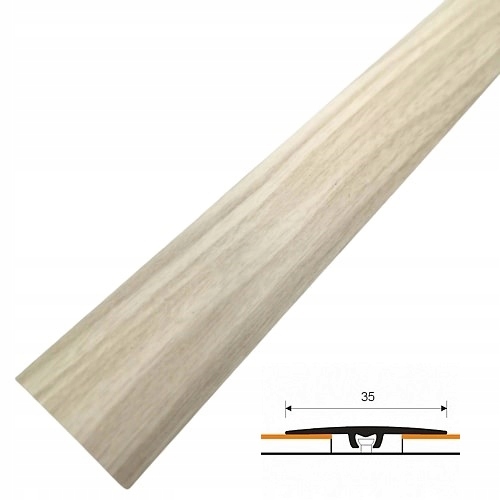 Listwa progowa płaska 36mm PVC dąb 6p dł 1m