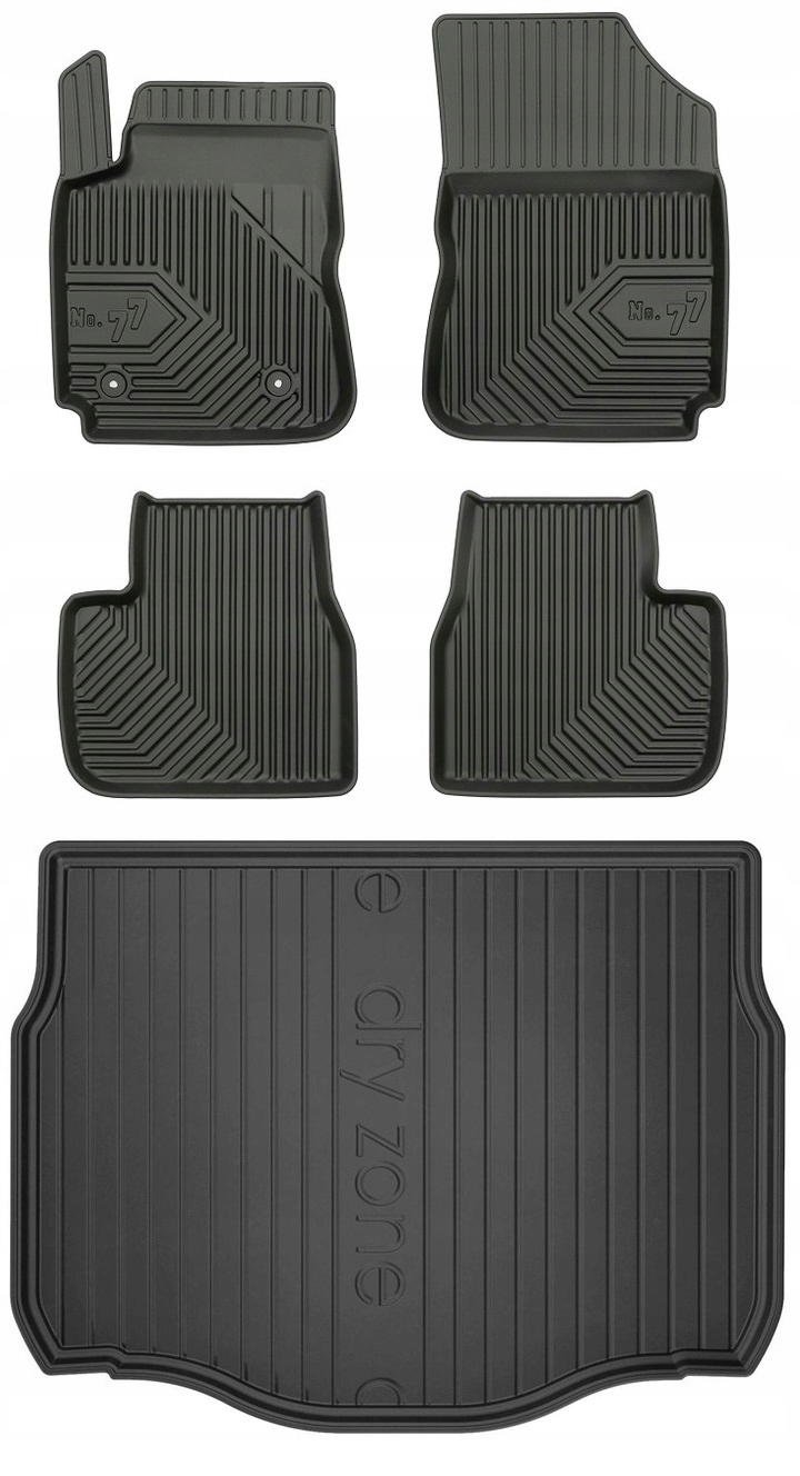 Set 77 Gumové koberce a rohože Citroen C4 Cactus 2014-2020