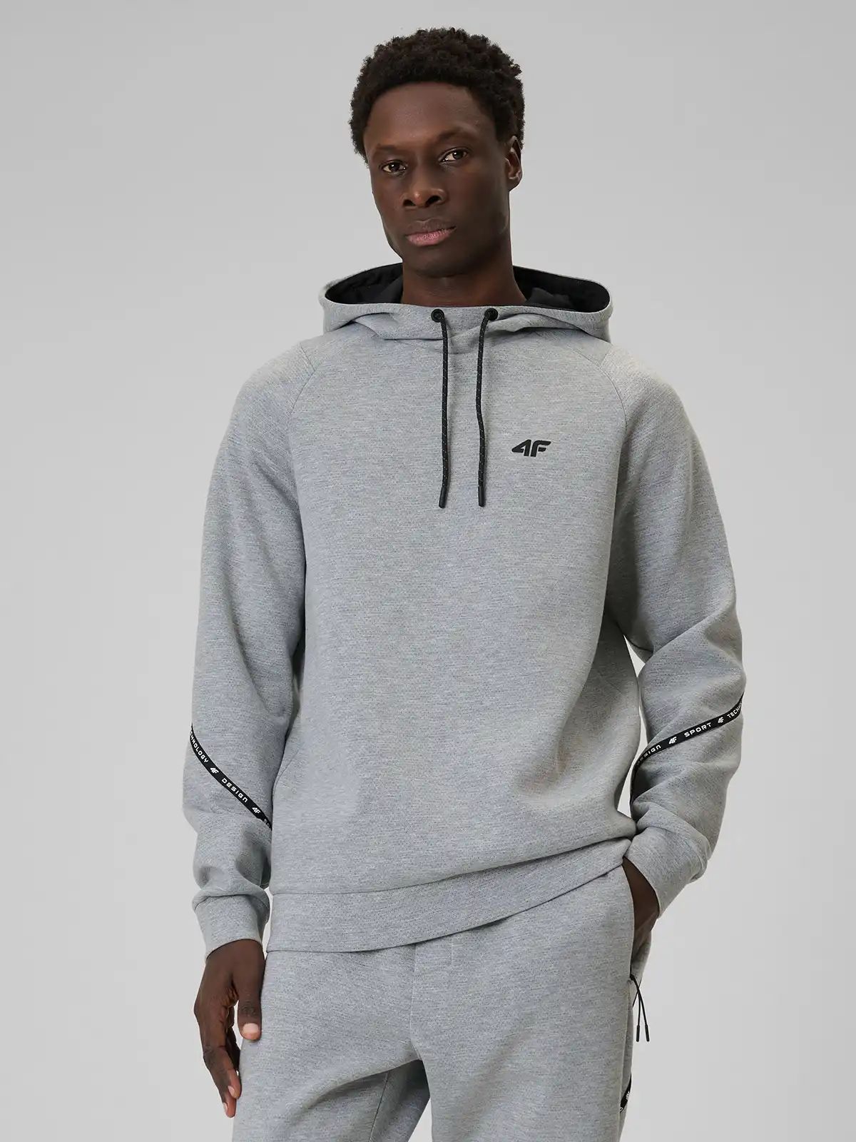 Pánská Mikina 4F Tepláková Nerozepínací S Kapucí L M2238 SS26