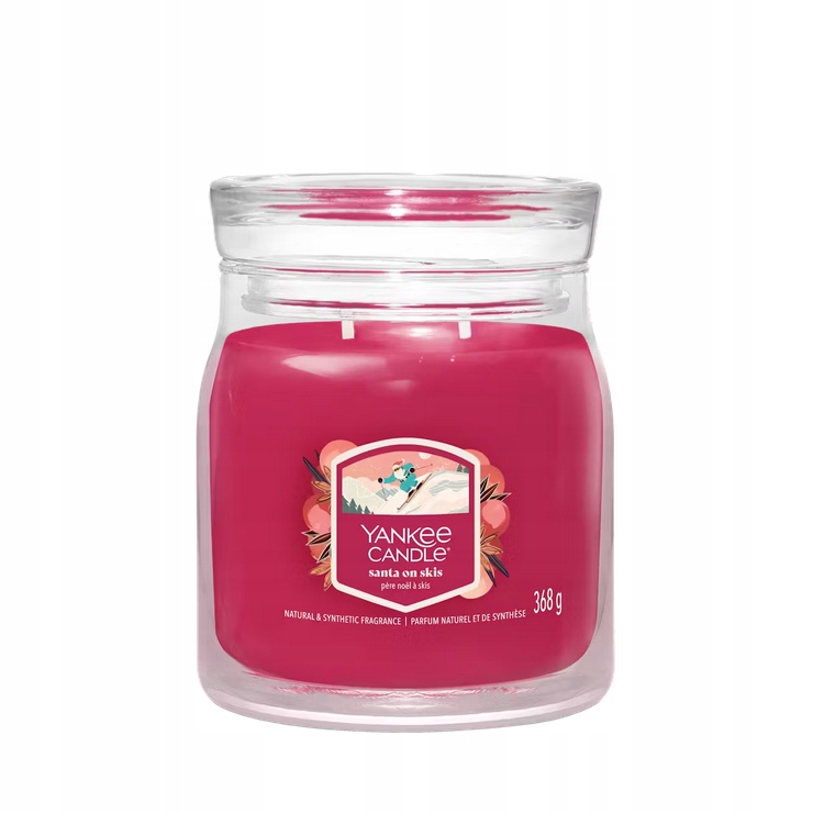 Yankee Candle Velká vonná svíčka Santa On Skies Vánoční