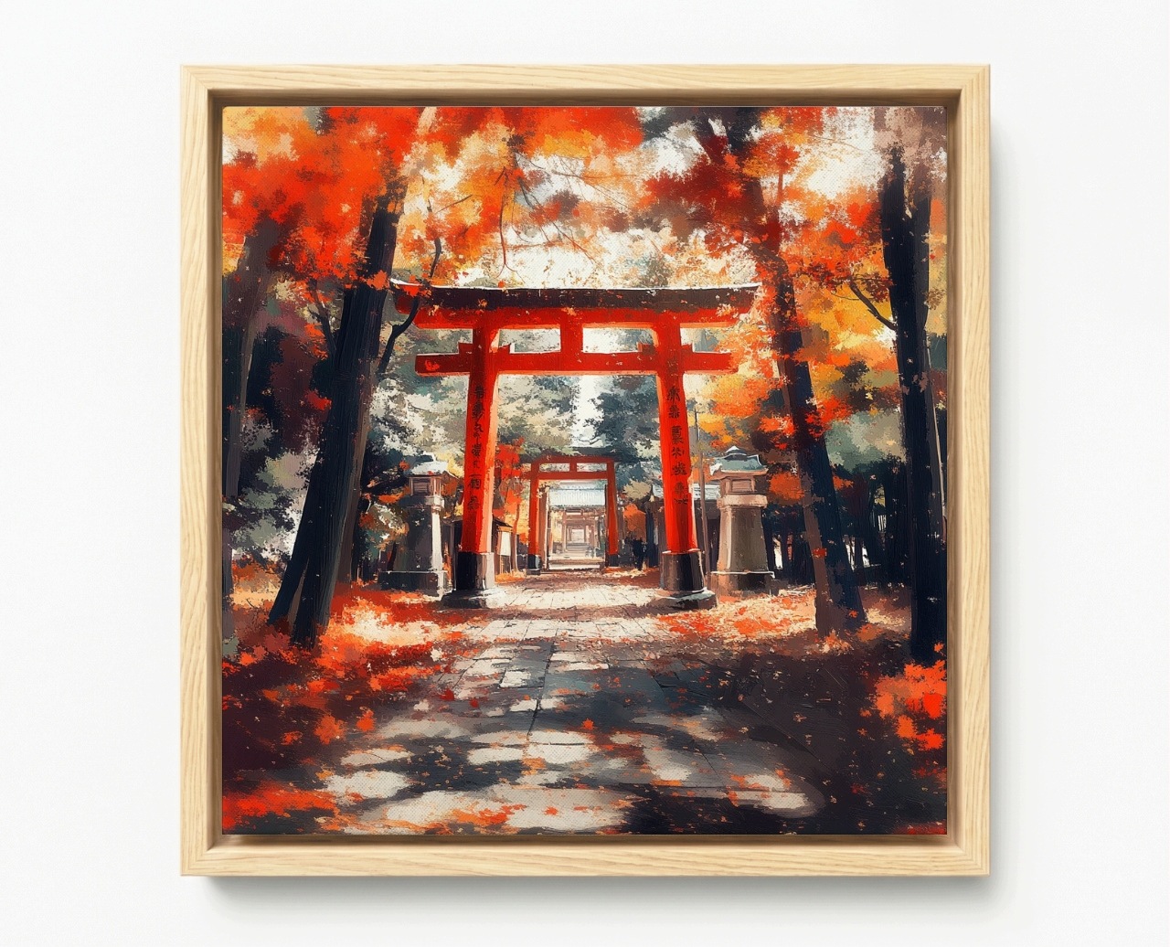 Obraz Rama American Box Japonsko Chrám Kyoto Torii Fushimi Inari 60x60
