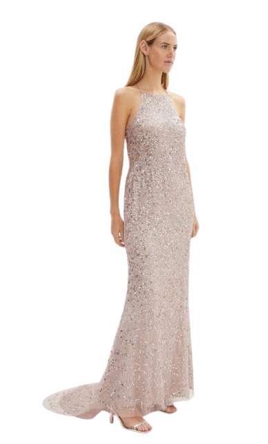 Coast Šaty S Flitry A Zavazováním Na Krku, Velikost 46 Hko