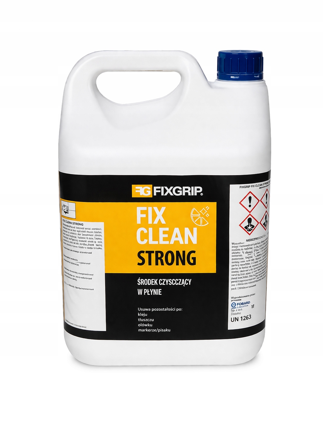 Fixgrip Cleaner płyn do usuwania naklejek i plam 5L Strong