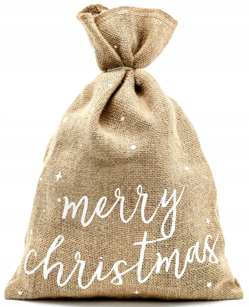 

Worek jutowy Merry Christmas świąteczny