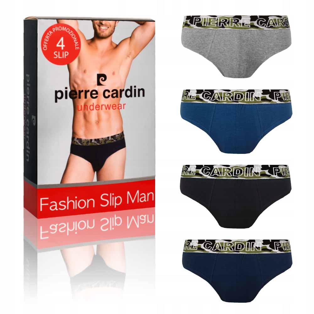 

Pierre Cardin Slipy Męskie 4 sztuki Military L