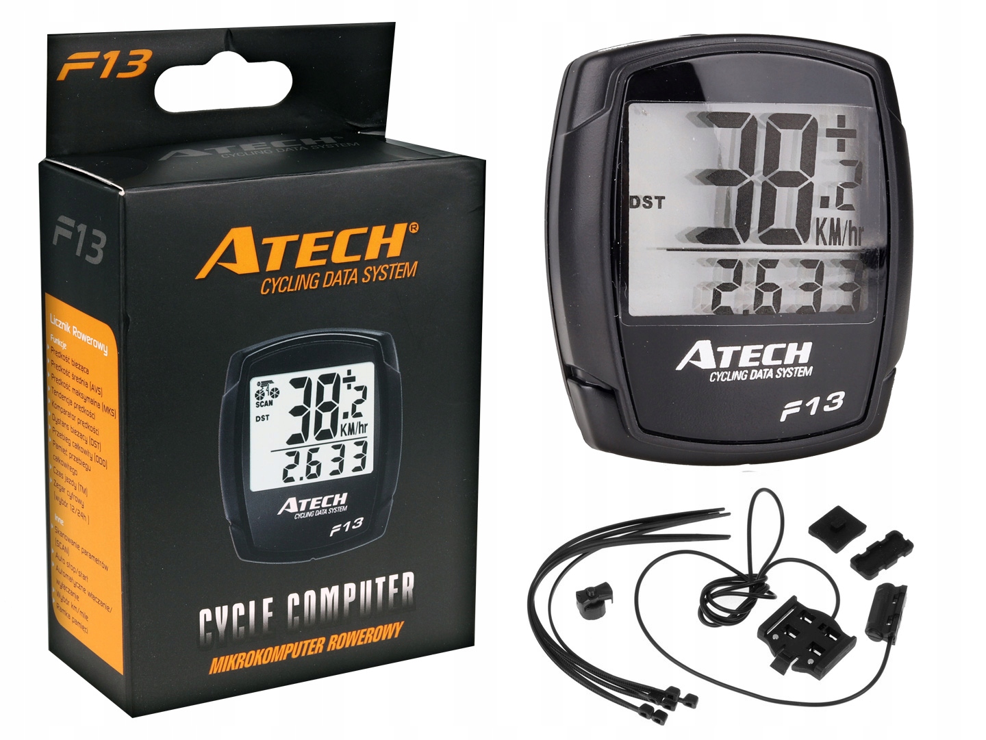 

Licznik Atech TU-13 13-funkcyjny przewodowy