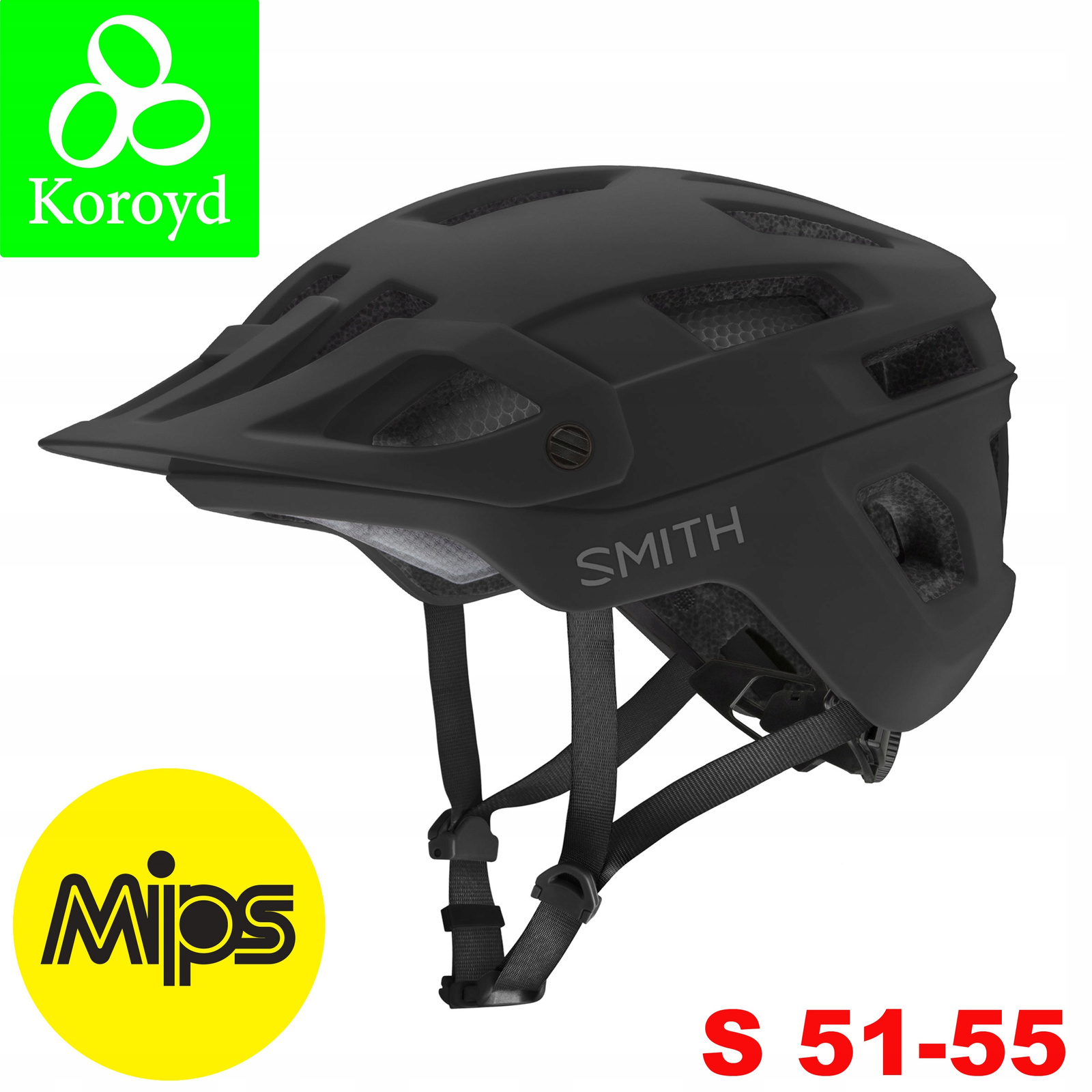 Smith Kask rowerowy Engage 2 Mips Mtb Koroyd mat black Czarny S 51-55