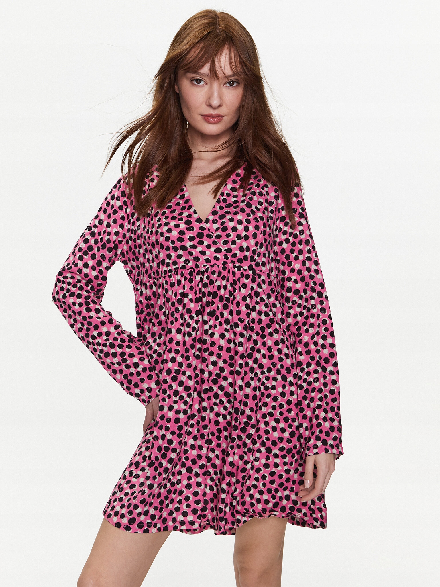 United Colors Of Benetton Sukienka codzienna 4YRNDV037 Różowy Regular Fit