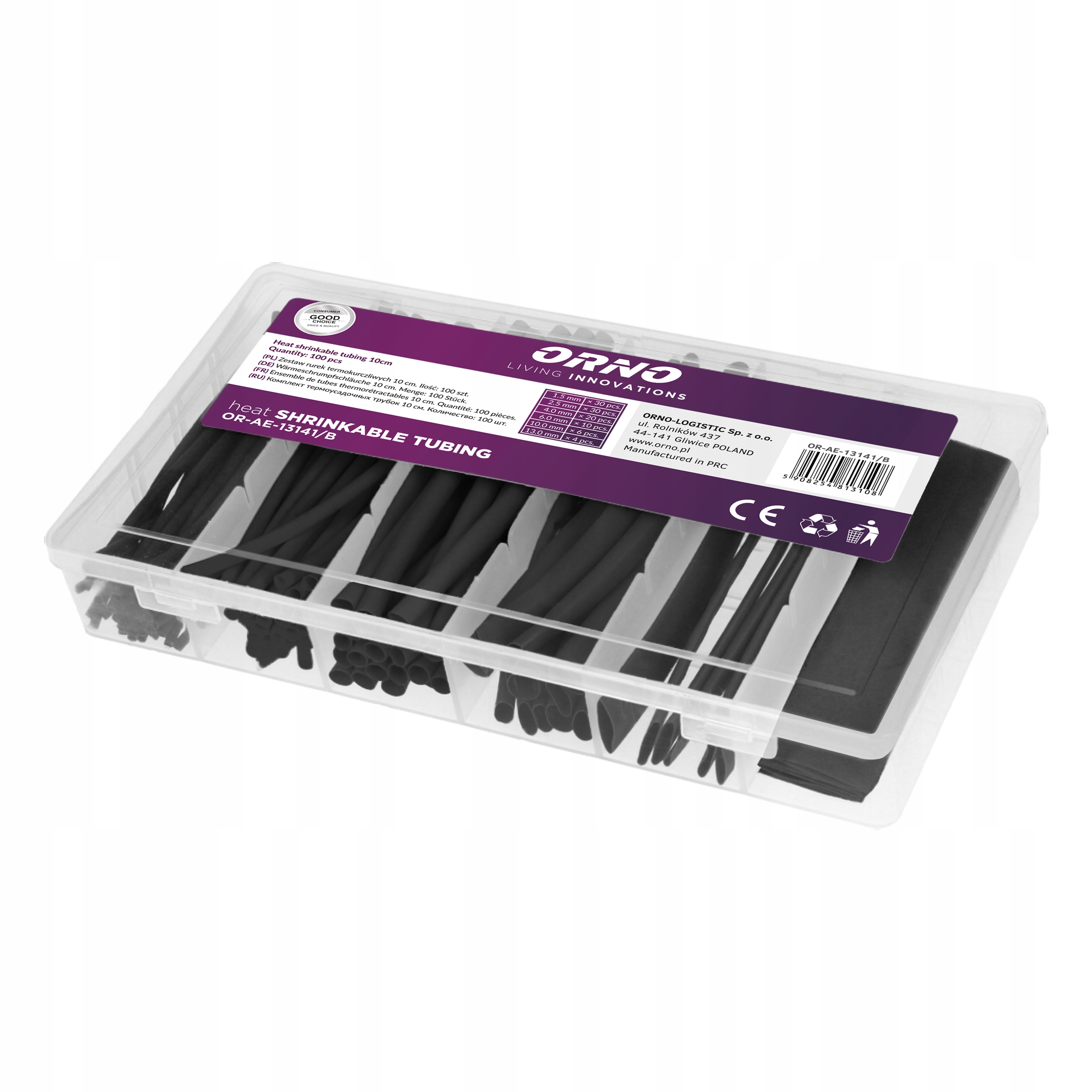 

Zestaw Rurek Rurki Termokurczliwe 100szt Czarna