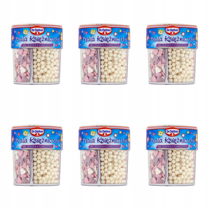 Dr. Oetker Malá princezna Mix cukrových dekorací 78 g X6