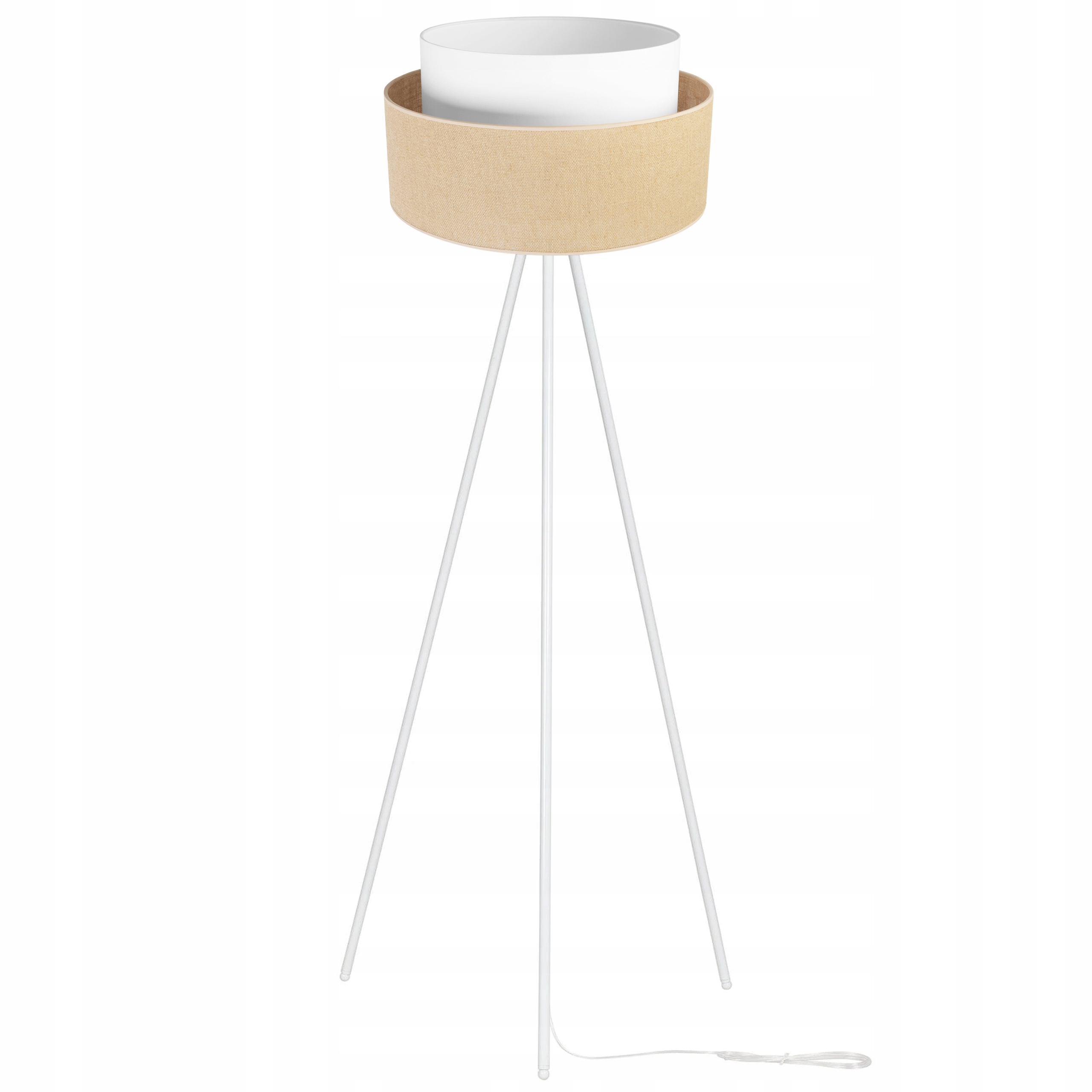 Stojací Podlahová Lampa Trojnožka Kovová Stínidlo 45 CM