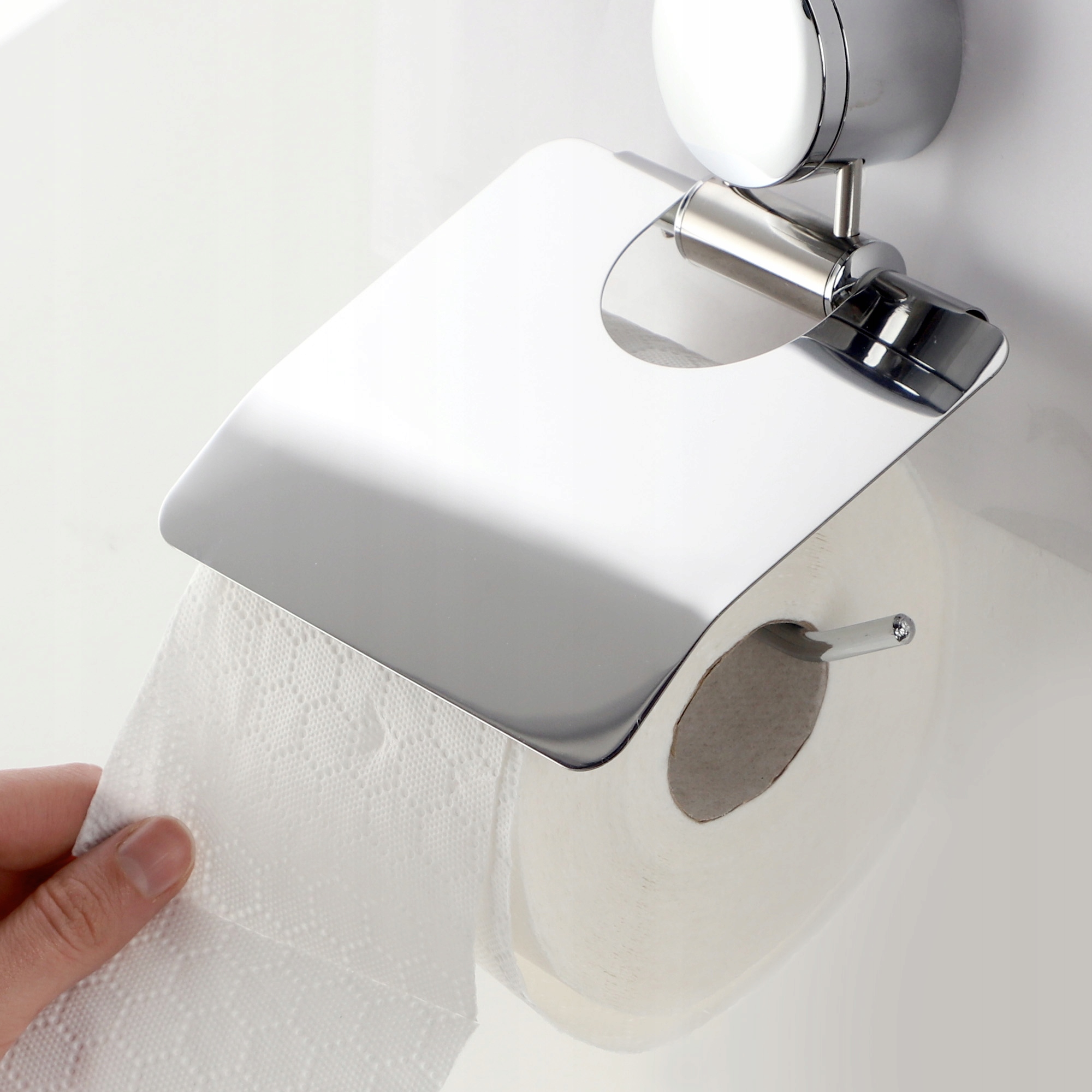UCHWYT NA PAPIER TOALETOWY DO WC CHROM LOFT Szerokość produktu 13.5 cm