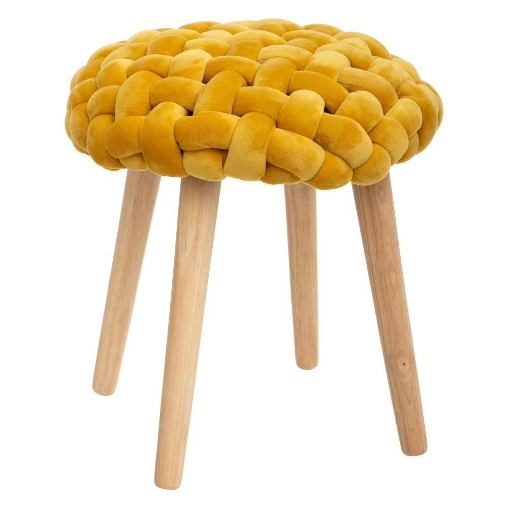 Stolička Do Obývacího Pokoje Stolička Pletené Sedadlo 39x43 žlutá měkká