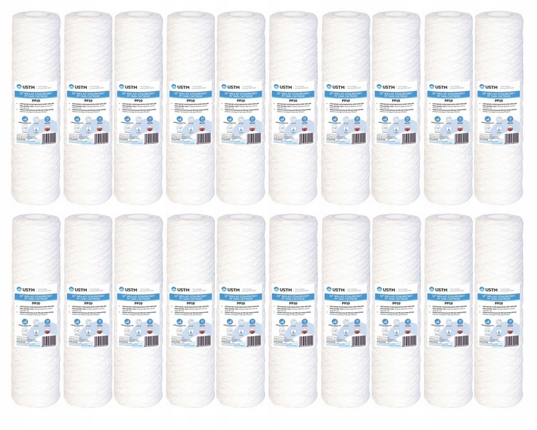 20 x Wkład Filtrujący Sznurkowy do obudowy Filtra Ustm 10" mikronów PP10