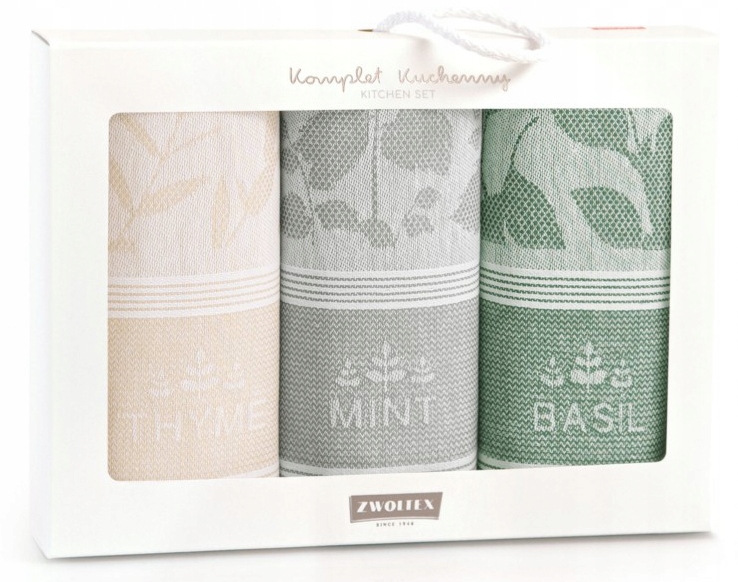 

Zwoltex Komplet ściereczek Mint/thyme/basil 3 szt.
