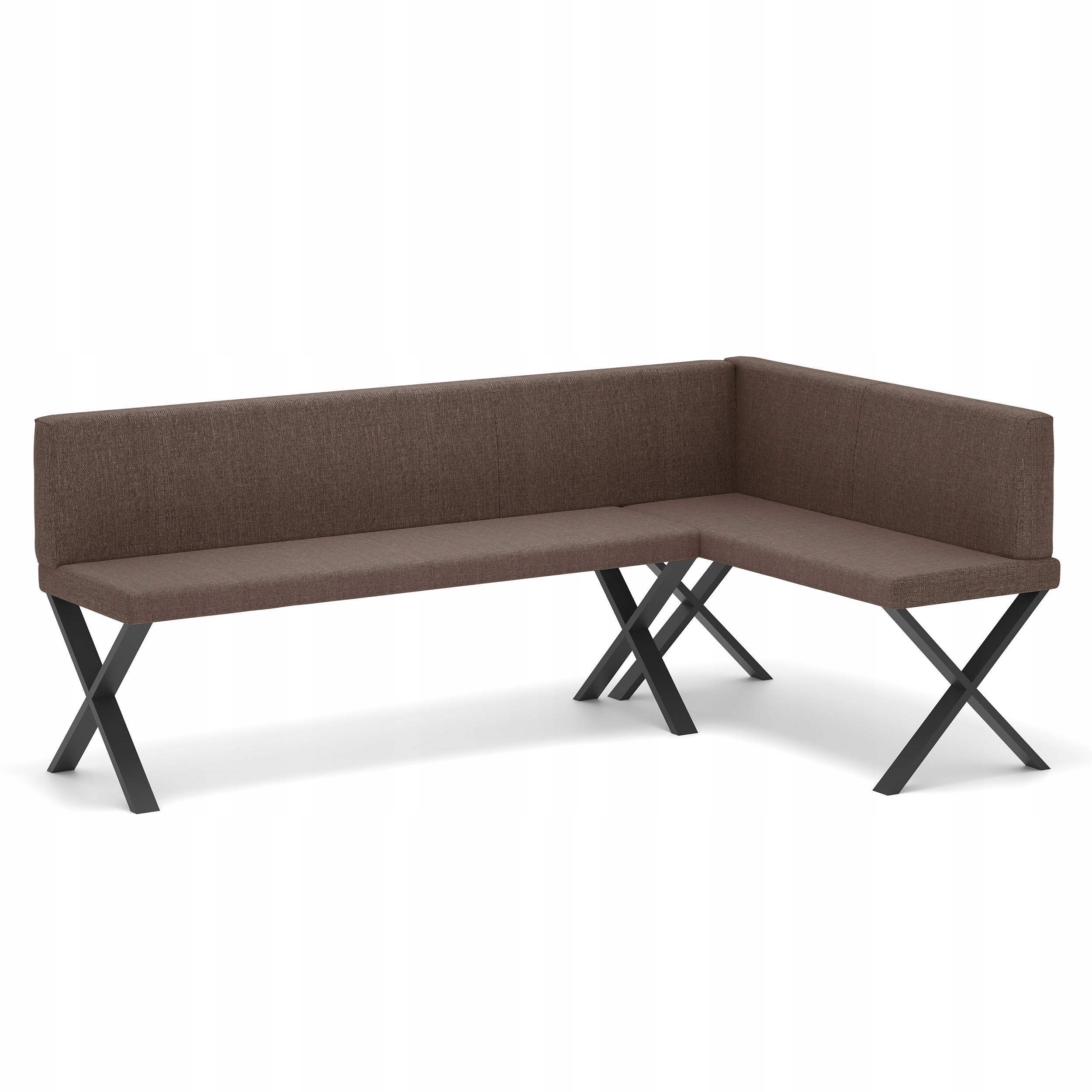 Kuchyňský kout Vero X čalouněný moderním loftem, hnědý