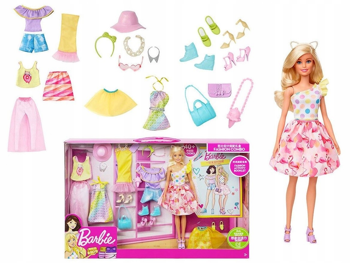

Garderoba Szafa Barbie GFB83 Lalka Buty Ubranka